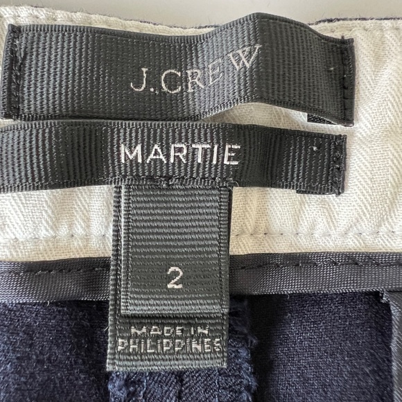J Crew Martie Blue Stretch Cropped Pants Size 2 - Picture 12 of 14